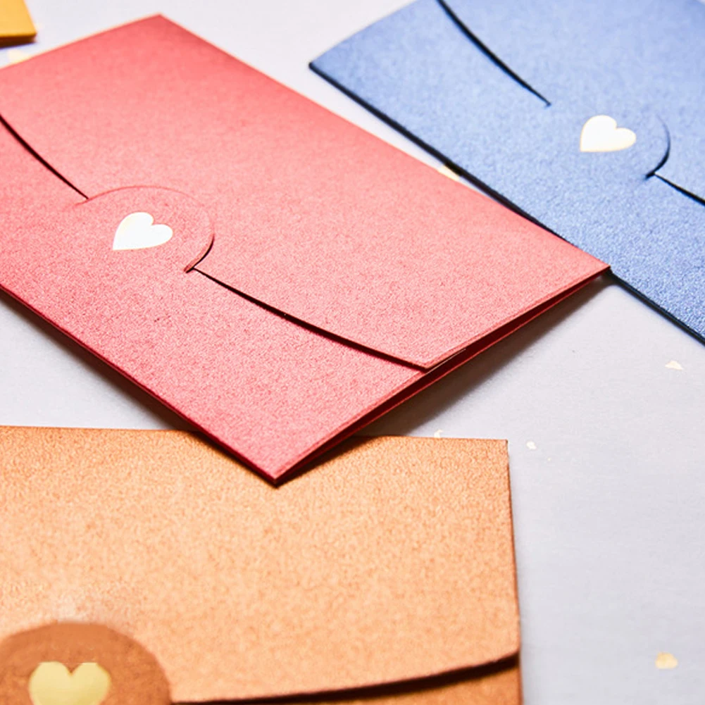 58pcs Stamps For Gift Cards Valentines Day Letter Christmas Birthday Party Home Office With Heart Clasp DIY Small Envelope Notes