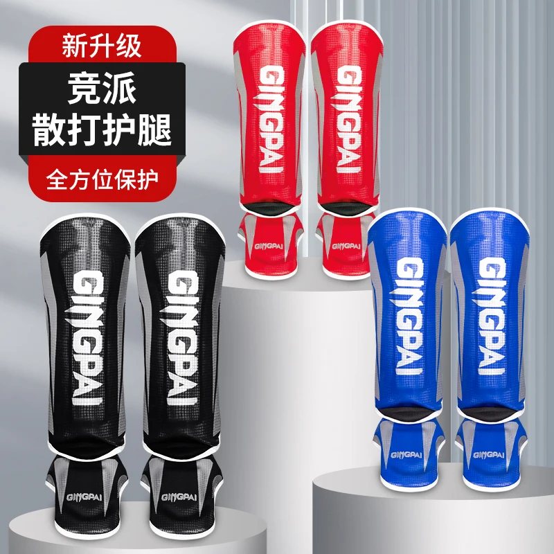 

Professional Kickboxing Leg Guard Muay Ankle Protector Sparring MMA Shin Boxing Thickened Fighting Gear AnkleProtective