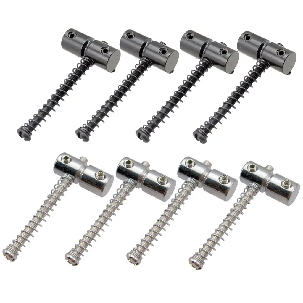 4Pcs Saddle String Bass Electric Bridge Replacement Part Alloy 2 Long 2 Short