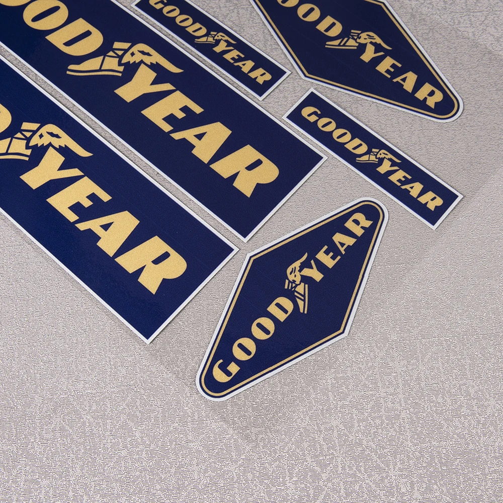 Reflektierende GOODYEAR Reifen Zeichen Auto Fahrrad Helm Aufkleber Motorrad Aufkleber Vinyl Grafik Set Klebstoff Kit Auto Zubehör – Detail 5
