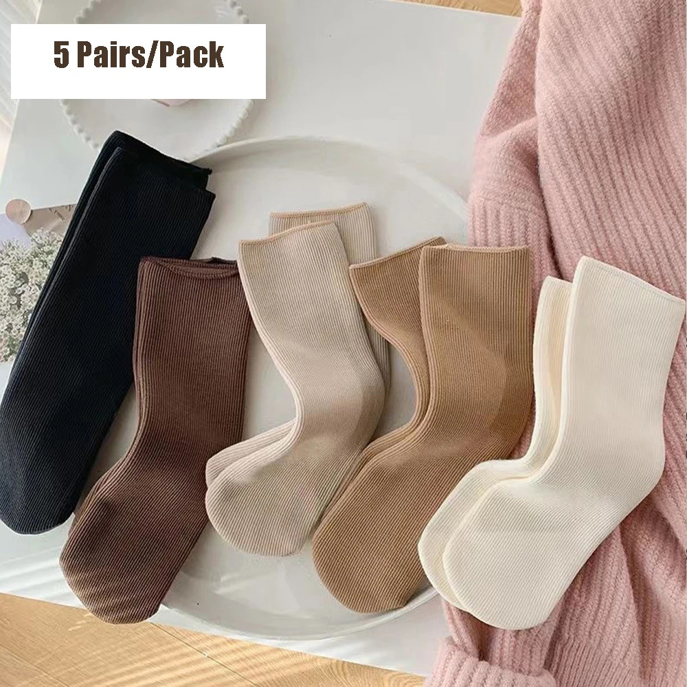 2/5 Paar Winter Warme Feste Damensocken Dicke Thermosocken Schwarze Haut Nahtlose Schneesocken Unisex Socken