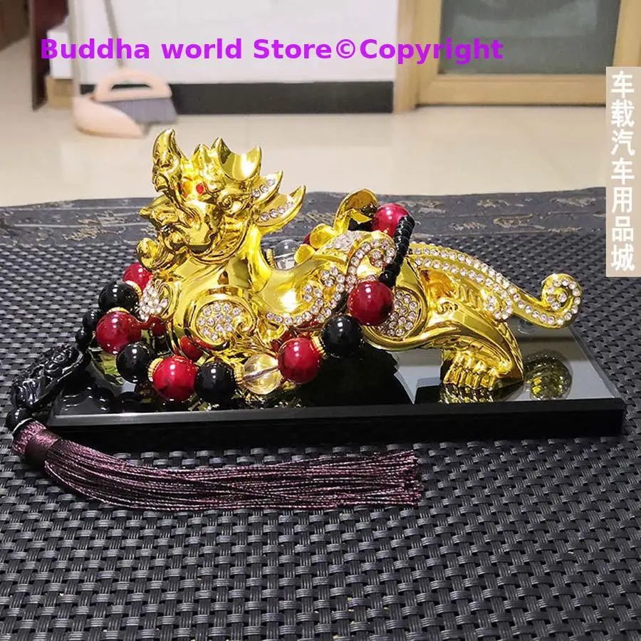 

HOME OFFICE Company SHOP CAR TOP Efficacious thriving business Lucky Money Drawing gold Diamonds Dragon PI XIU FENG SHUI statue