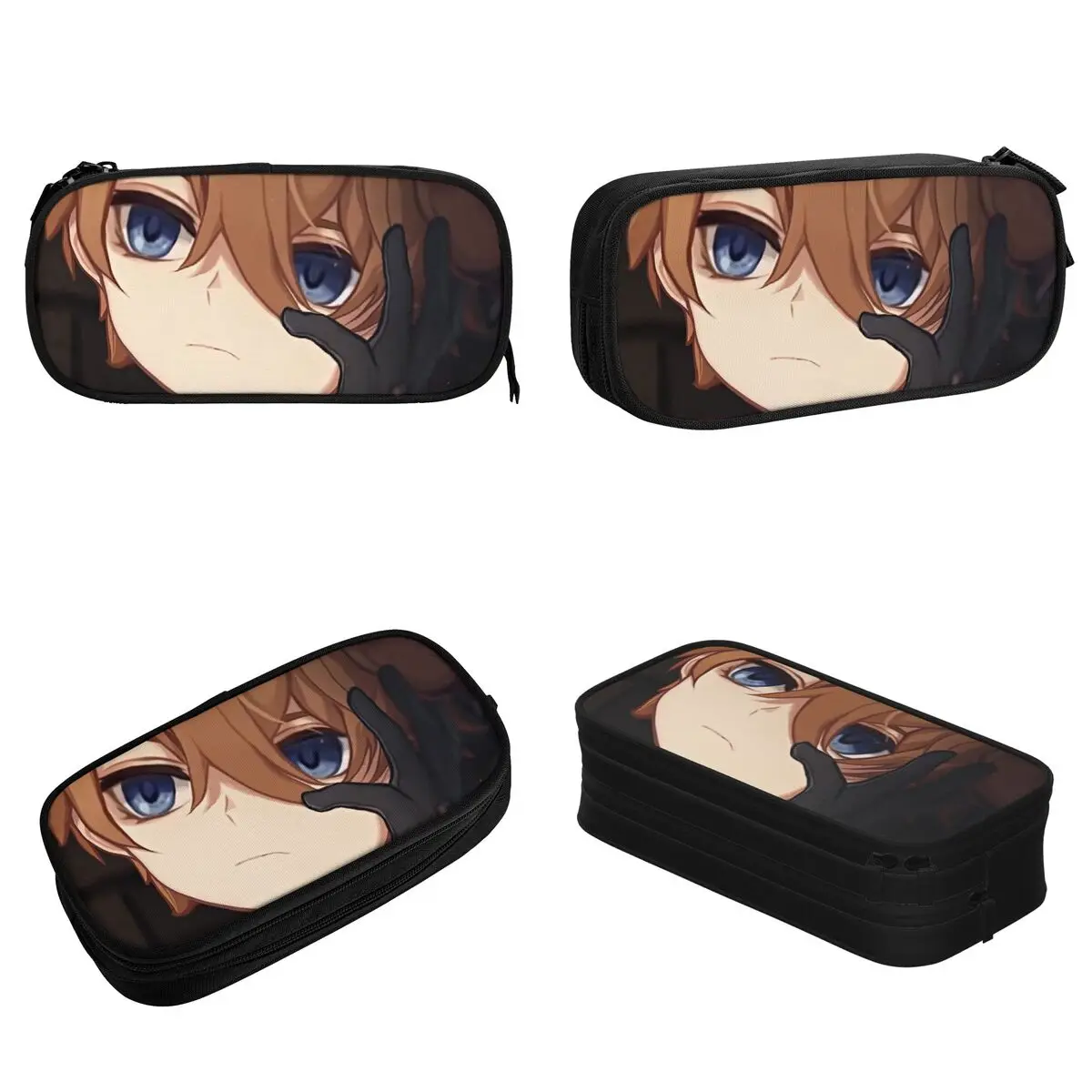 Childe Genshin Impact Game Pencil Case Anime Pencil Pouch Pen Box for Student Large Storage Bag Students School Gift Stationery