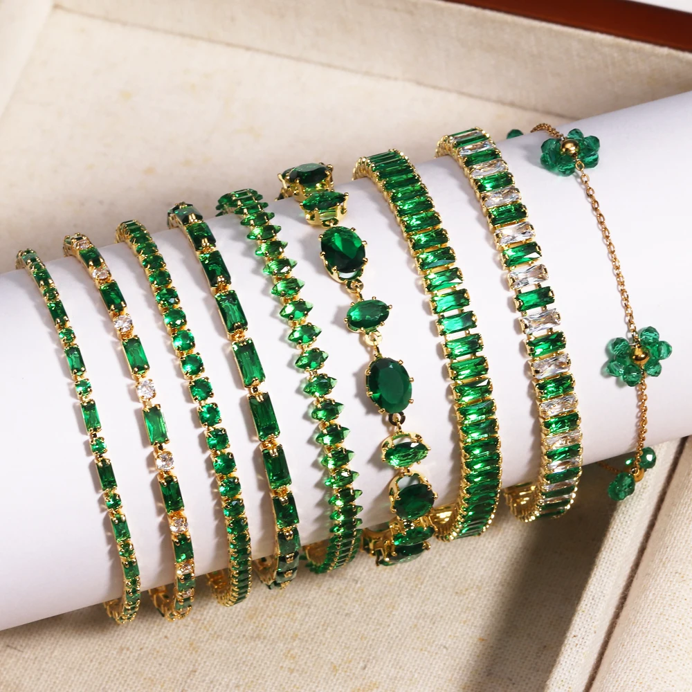 Mix Stijl Groene Micro-ingeleg - Men Accessories Jewelry recensie en prijs