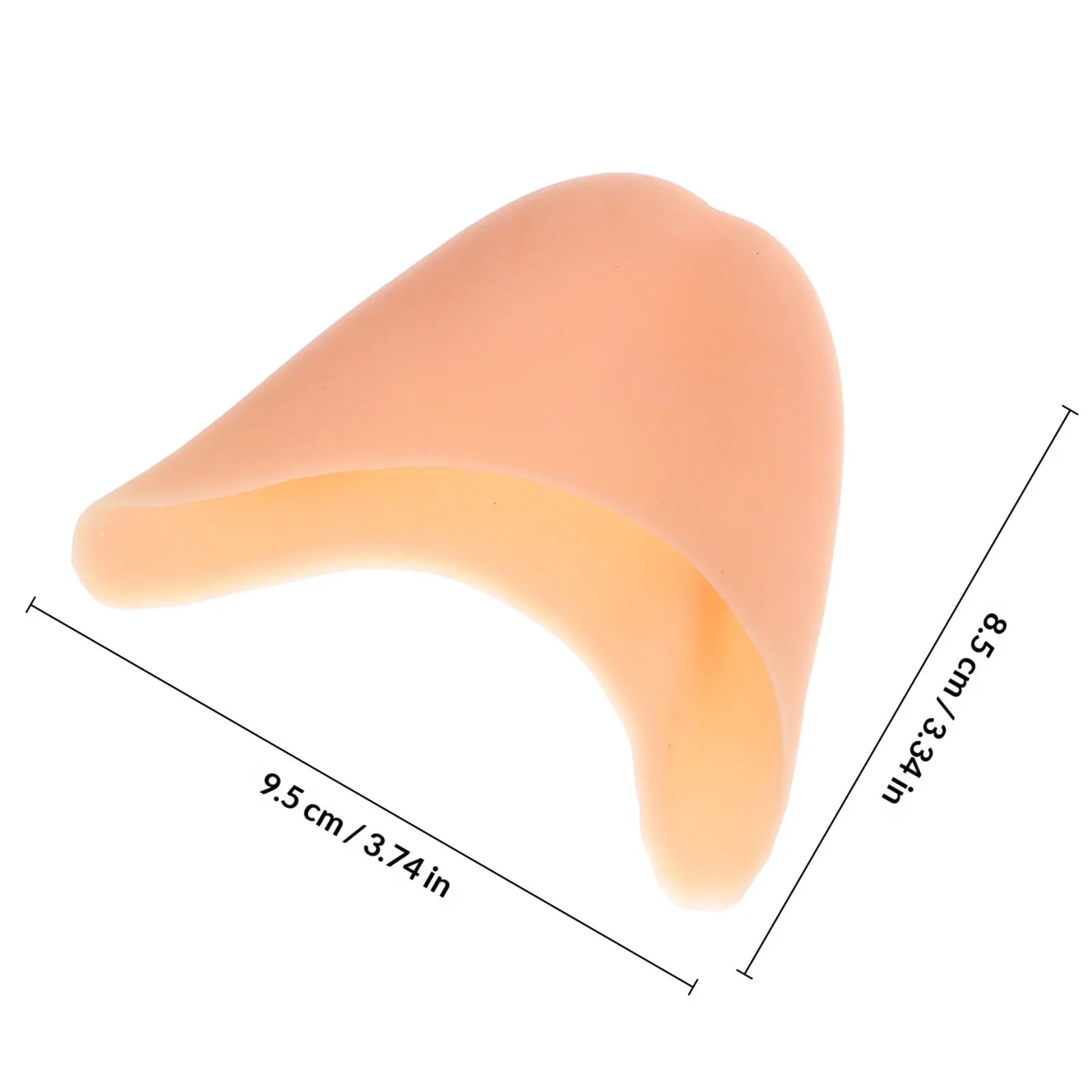 Silicone Toe Caps Nude 9.5x8.5cm for Ballet Shoes and All Footwear Gel Protector Pads for Toes Front Relief view 4