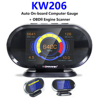 KONNWEI KW206 Car OBD2 Scanner Car On-Board Computer Auto Digital Computer Display Fuel Consumption Water Temperature Gauge