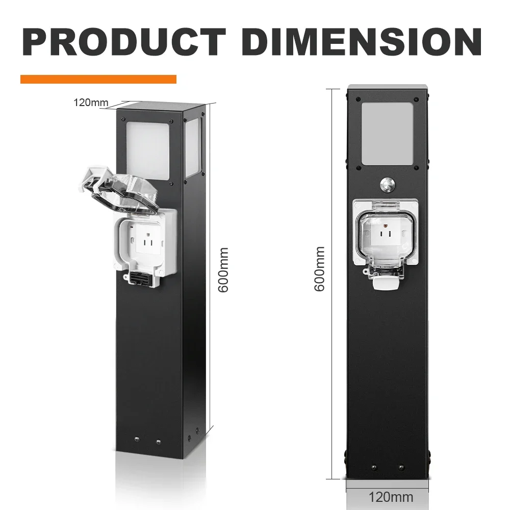 Garden outdoor waterproof charging station socket