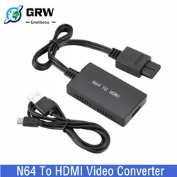 Grwibeou N64 To HDMI-compatible Video Converter High Definition Link Cable For Nintend N64 / SNES Plug And Play HD 1080P Adapter
