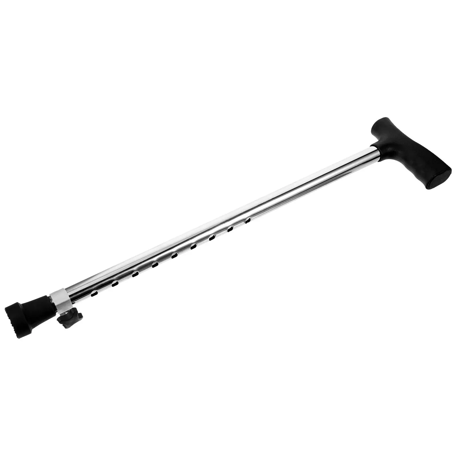 Sturdy Detachable Stainless Steel Walking Stick Adjustable Non Slip Hiking Pole Trekking Cane Outdoor Camping Elderly Cane