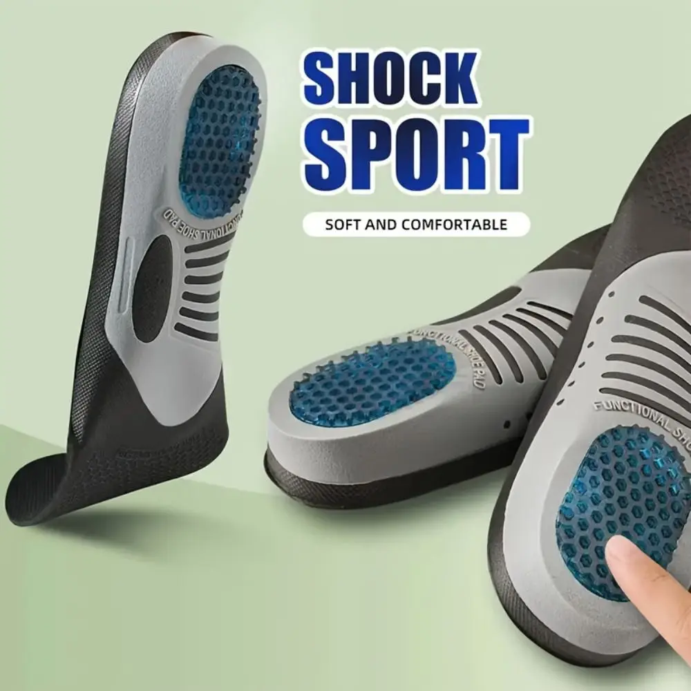 

1 Pair Breathable Sport Insoles Thickened EVA Arch Support Insole Odor-Resistant Anti-Sprain Cushioning Insole Running