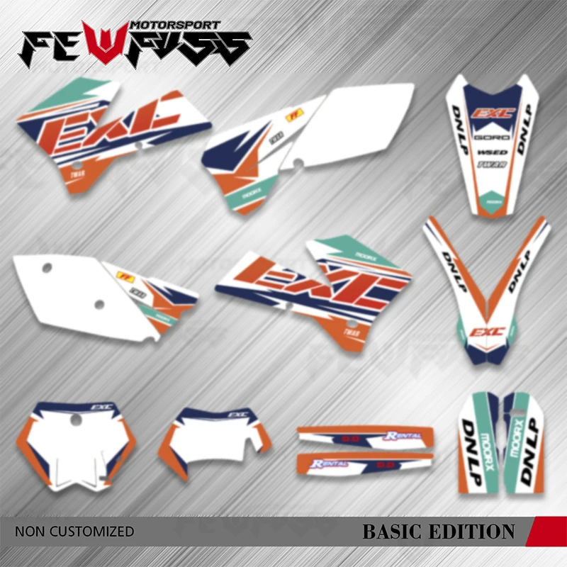 Fewfuss Motorcycle Background Custom Decal Stickers Kits for KTM SX SXF 2005 2006 2007 EXC 2006 2007