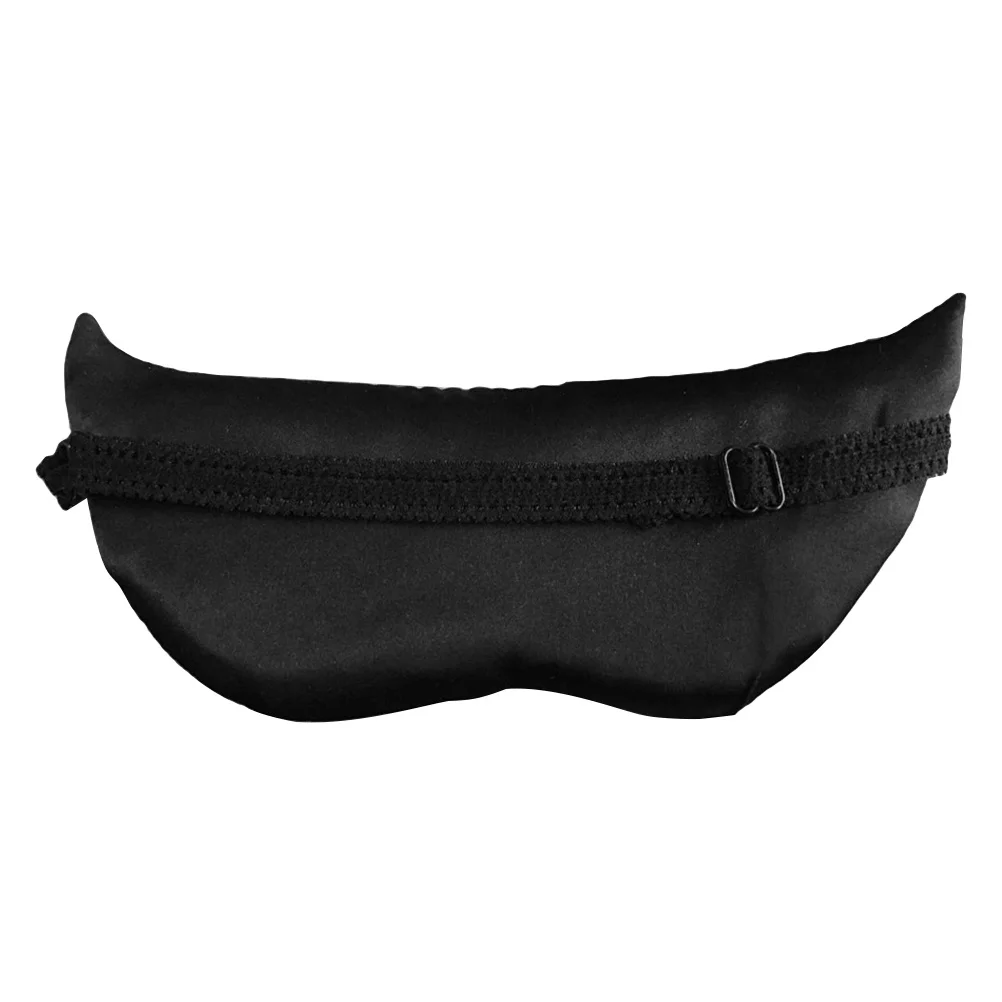 

Sleep Eye Mask Natural Silk 225x78cm Soft Comfortable Adjustable Strap Travel Nap Meditation Lightweight Eye Patch Black