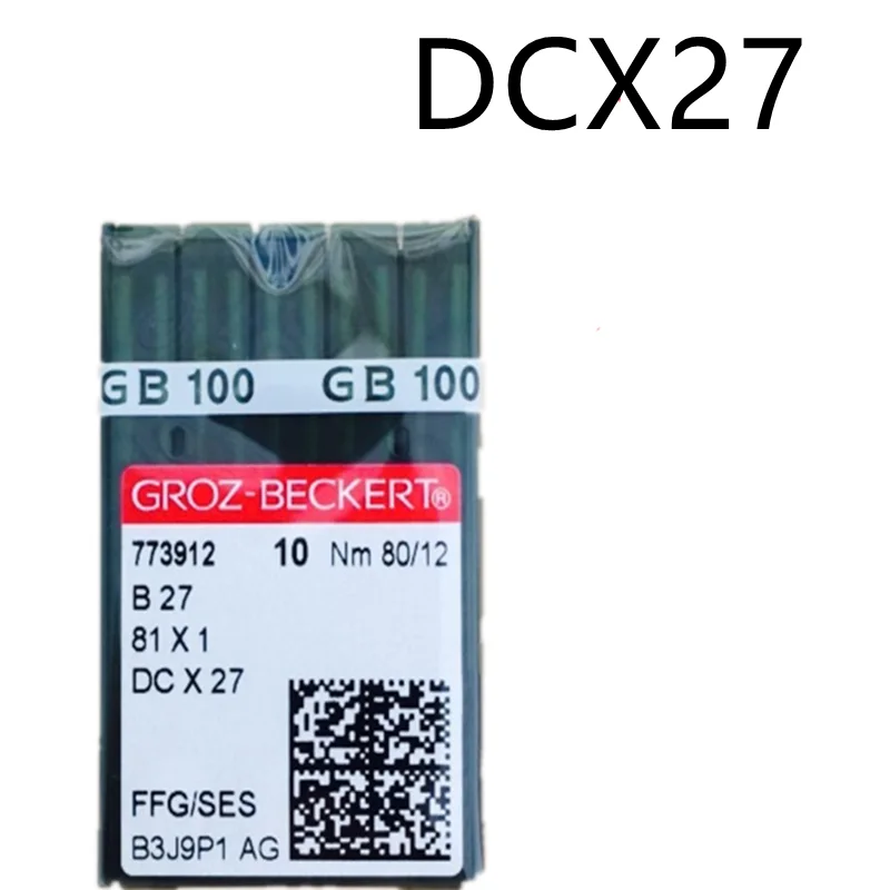 50PCS DCX27 (B27) GEBEDUR Heat Proof Groz-Beckert Needles For Industrial Overlock Sewing Machine JUKI BROTHER PEGASUS Titanium