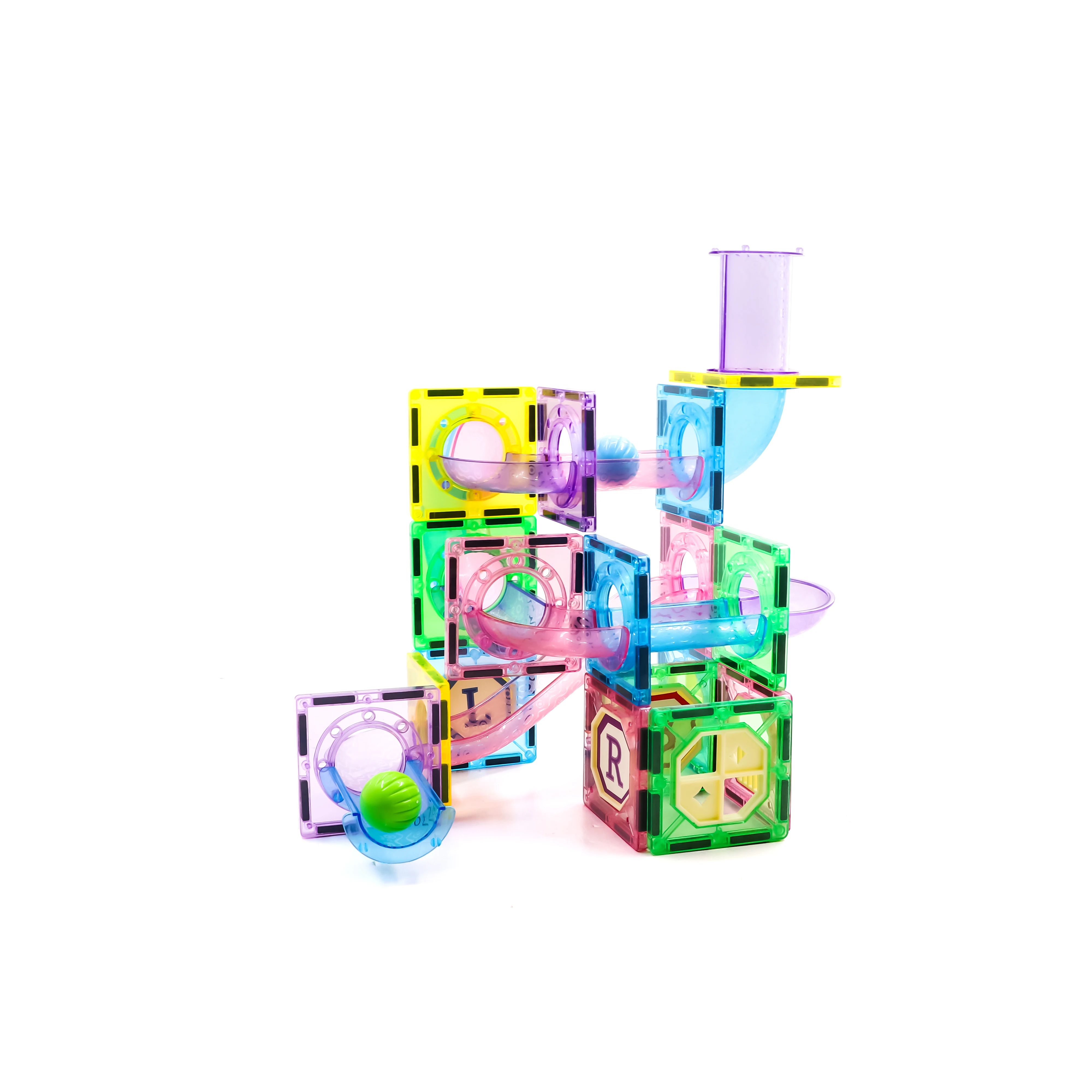 GIROMAG 60PCS Magnetische Tegels & Buizen Bouwset STEM Educatief Constructie Speelgoed voor Kinderen Jongens Meisjes Leeftijden 3-12