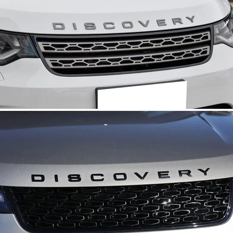 Front Head Hood Bonnet Trunk Letters Logo Emblem Badge Stickers For Land Rover Range Velar Sport Discovery 2 3 4 Rear Tail Cover