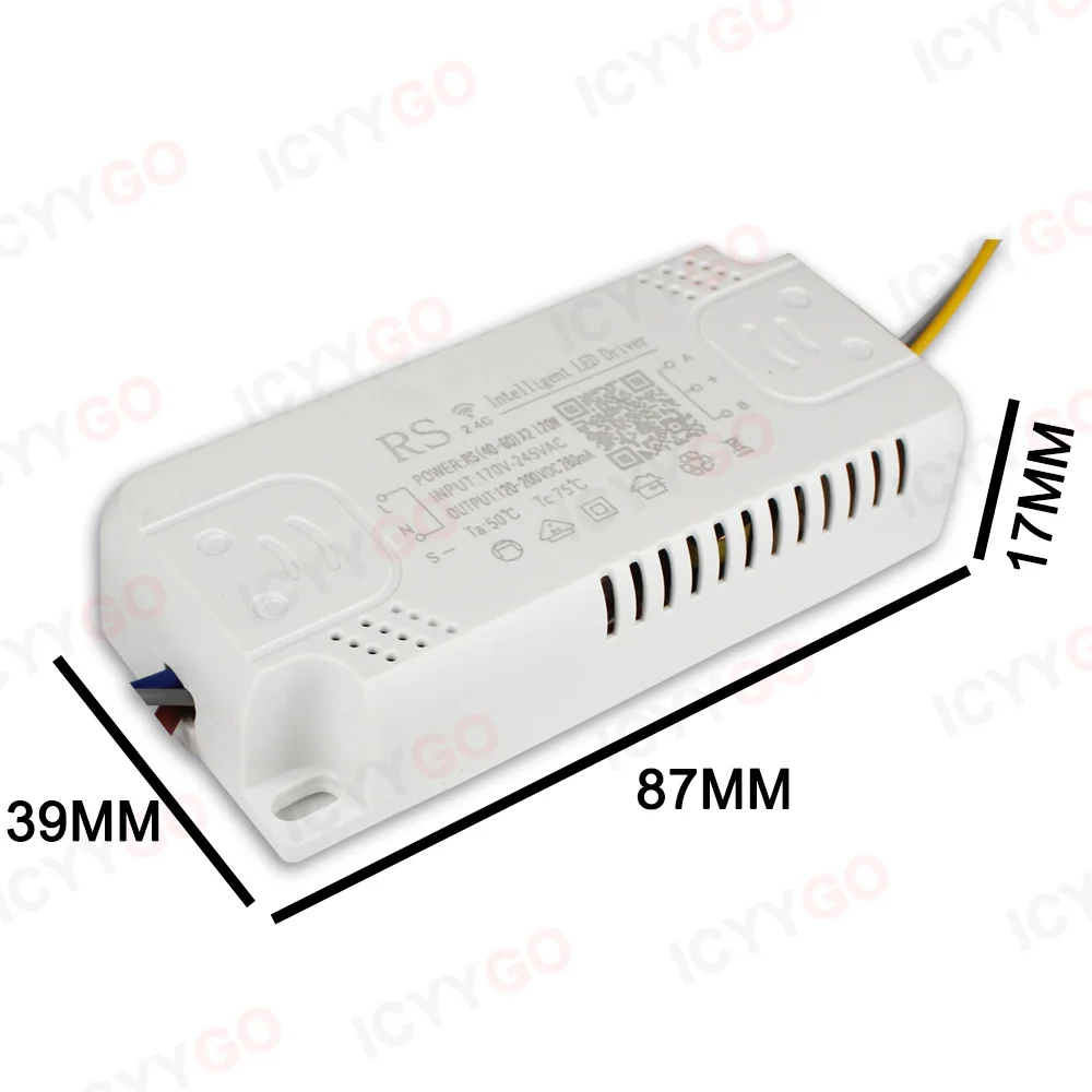 محرك LED 2.4G 48 واط 80 واط 100 واط 120 واط 160 واط تطبيق + جهاز تحكم عن بعد جهاز تحكم عن بعد تعتيم الطاقة محرك محول LED متغير اللون