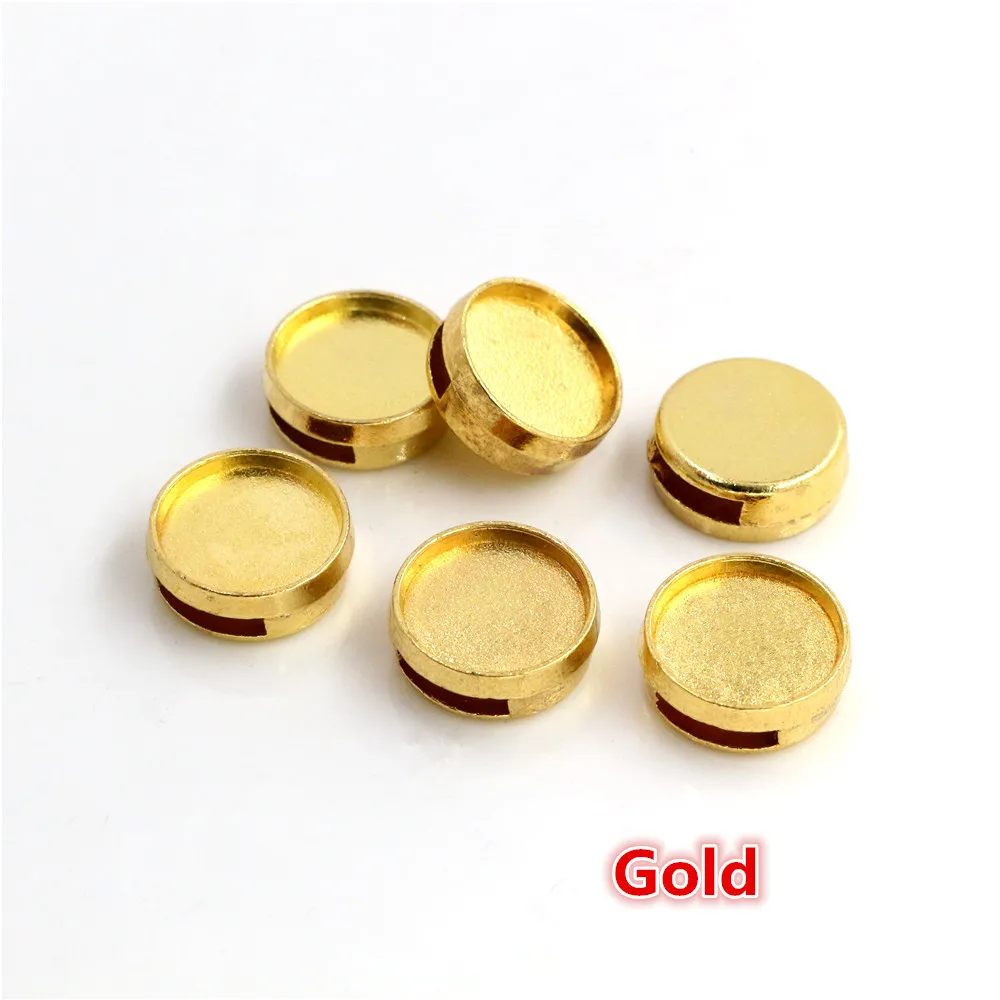 20pcs 12mm Inner Size Antique Silver Plated Fashion Style Cabochon Base Cameo Setting Charms Pendant For 8mm Leather Bracelet