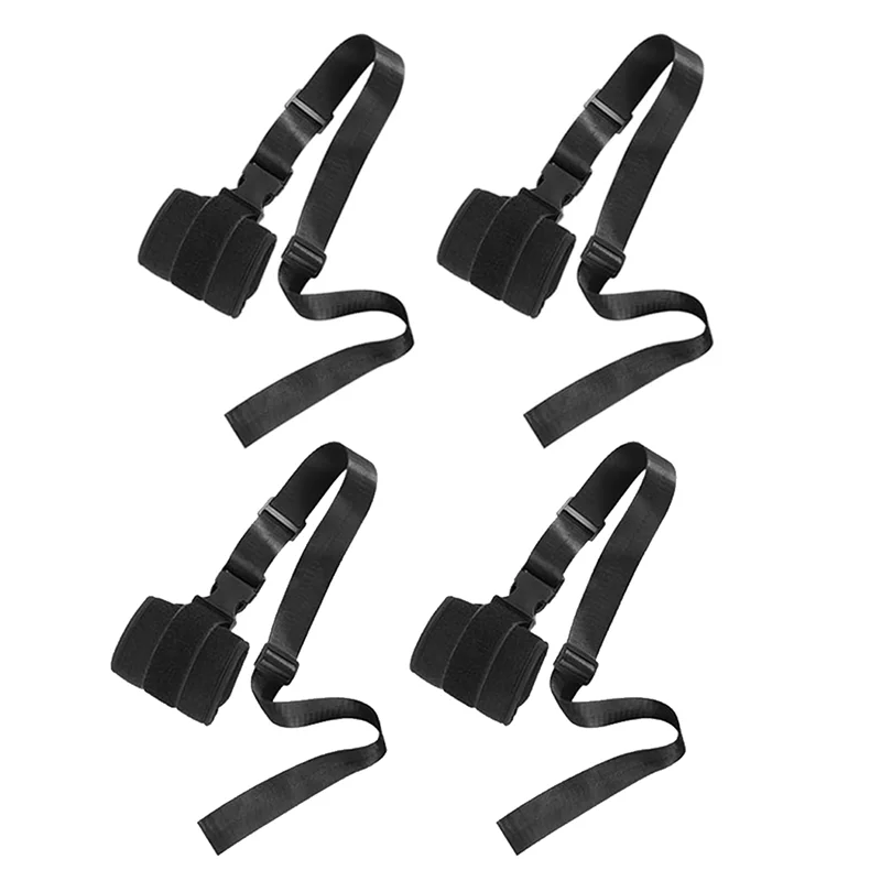 Ceintures de retenue AT51-Bed avec boucles à dégagement rapide, support de membres 4 pièces pour Patients pour contraintes de poignet et de cheville