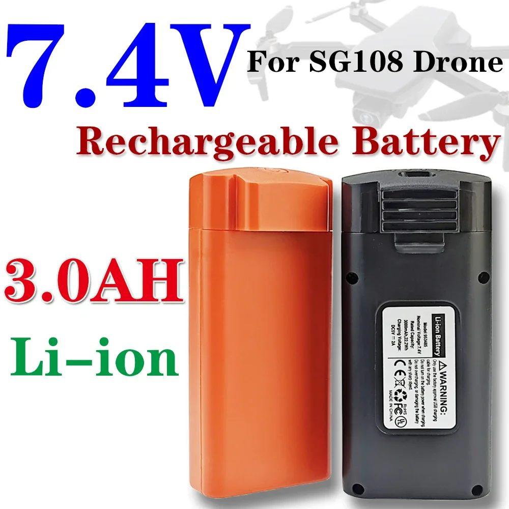 SG108 Max pro SG107Max Drone Specific Battery 7.4V 3000mAh High Capacity Replacement for Drones