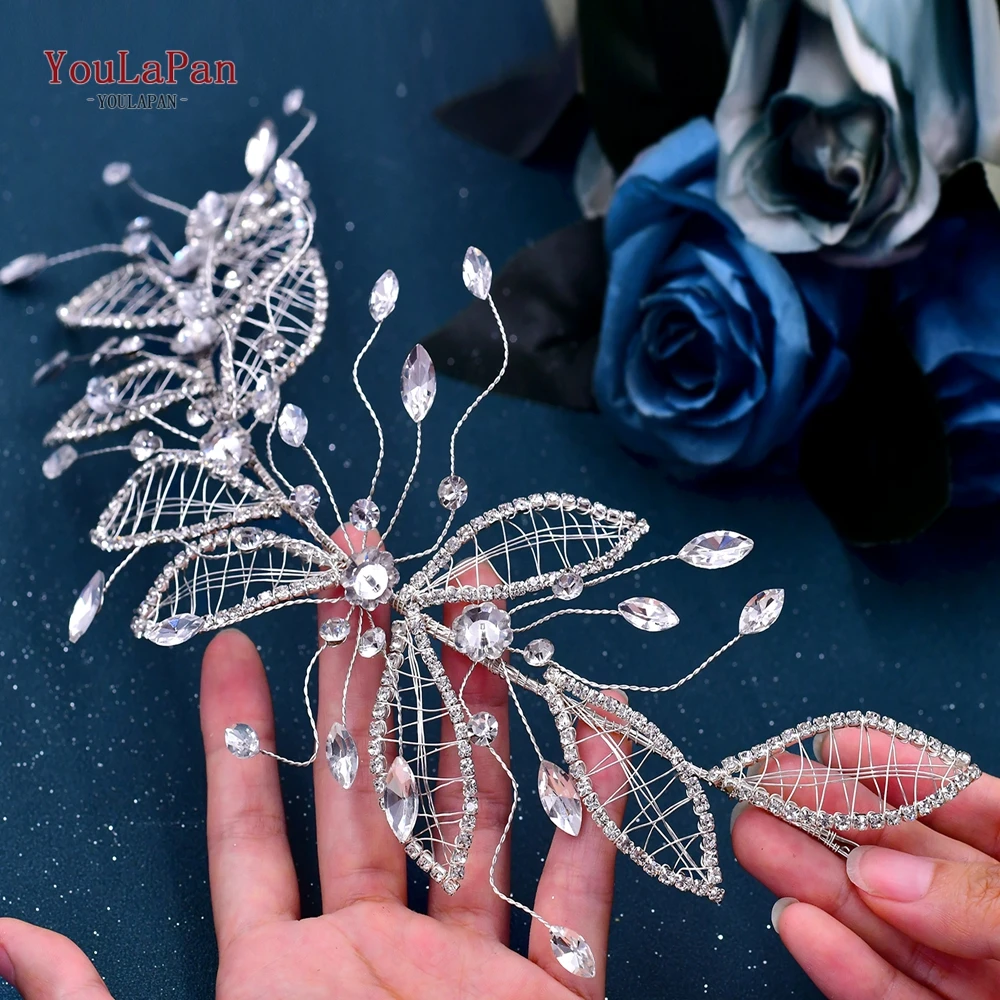 YouLaPan Handmade Rhinestone Leaf Shape Belt Silver Color Belt Women Luxury Ornaments Bridesmaid Party Accessories SH492