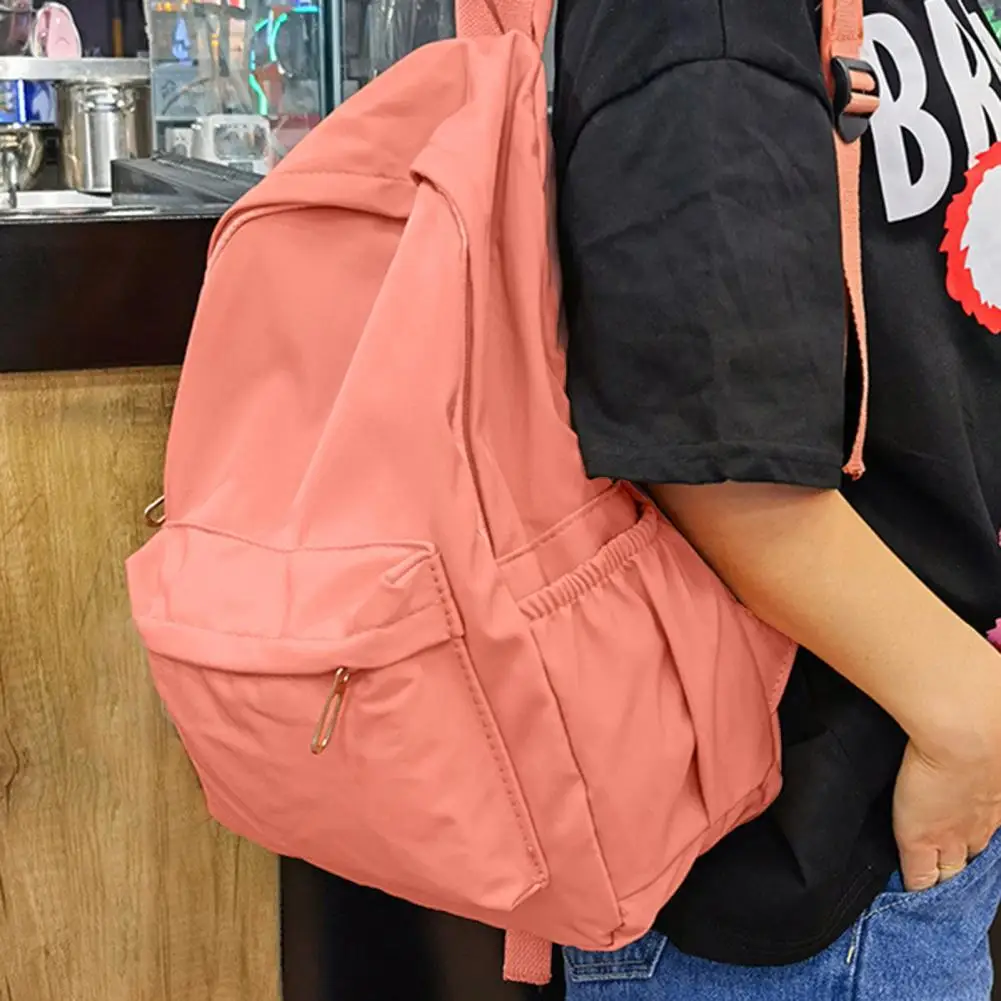 Mochila impermeável de náilon, mochila escolar ultraleve de grande capacidade para estudantes, viajantes, garrafa de água