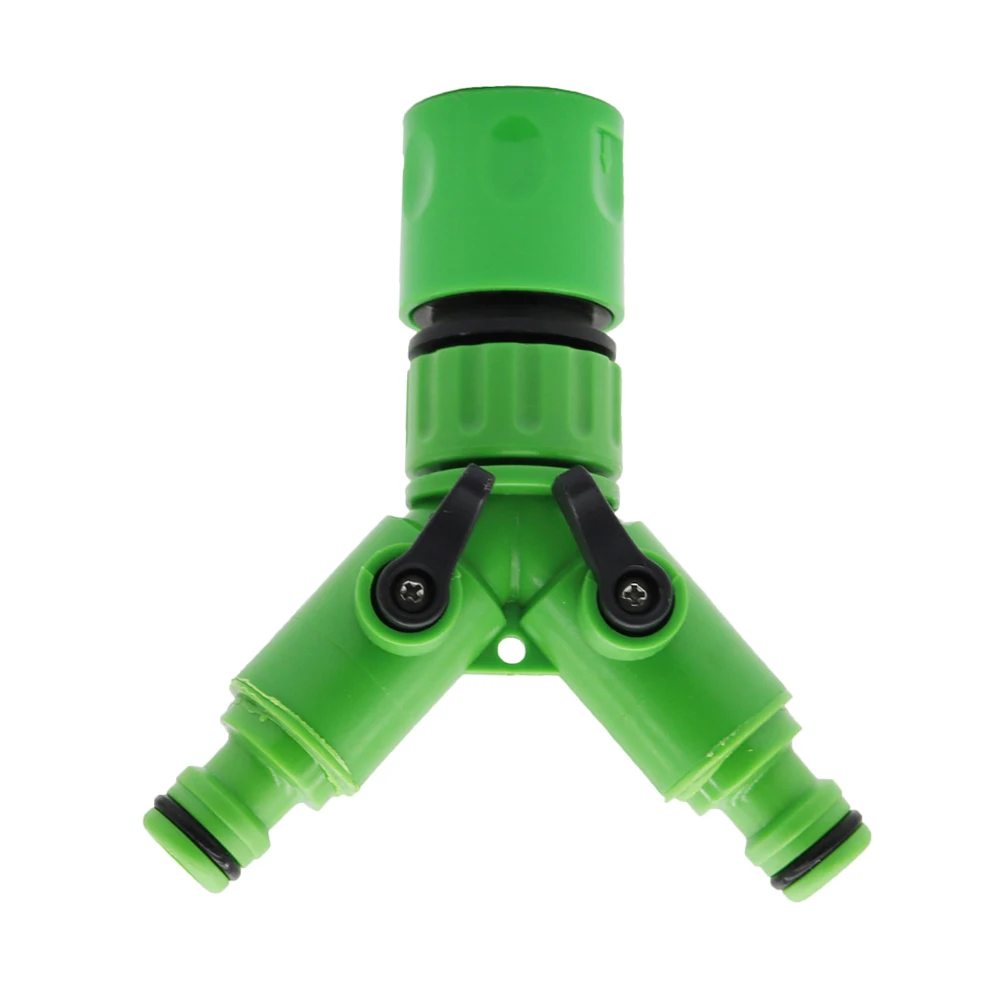 2-Way Shunt Valve Garden Irrigation Y Shape Water Splitter Fast Release Tap Adapter Flower Bonsai Automatic Watering Fittings