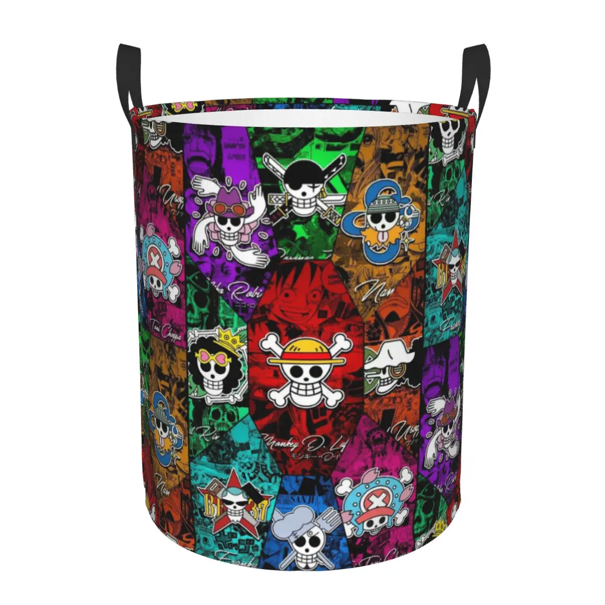 Custom Pirates Skull One Pieces Laundry Basket Collapsible