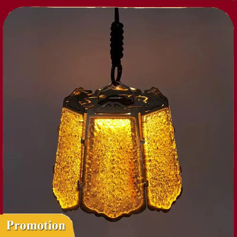 

Acrylic Retro Lampshade For Camping Light Detachable Outdoor Lantern Shade Enhances Camping Atmosphere