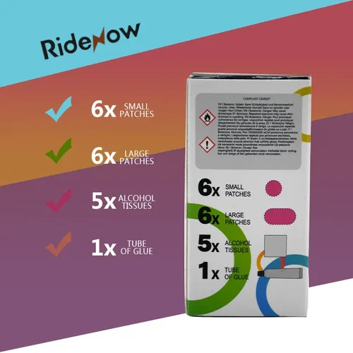 Imagen 2 del producto Ridenow Kit de parches TPU herramienta de reparación de tubo interior de bicicleta neumático de bicicleta de carretera 700C x 23 25 28 32C neumático de bicicleta MTB 26 27,5 29er BMX 20 ""16""