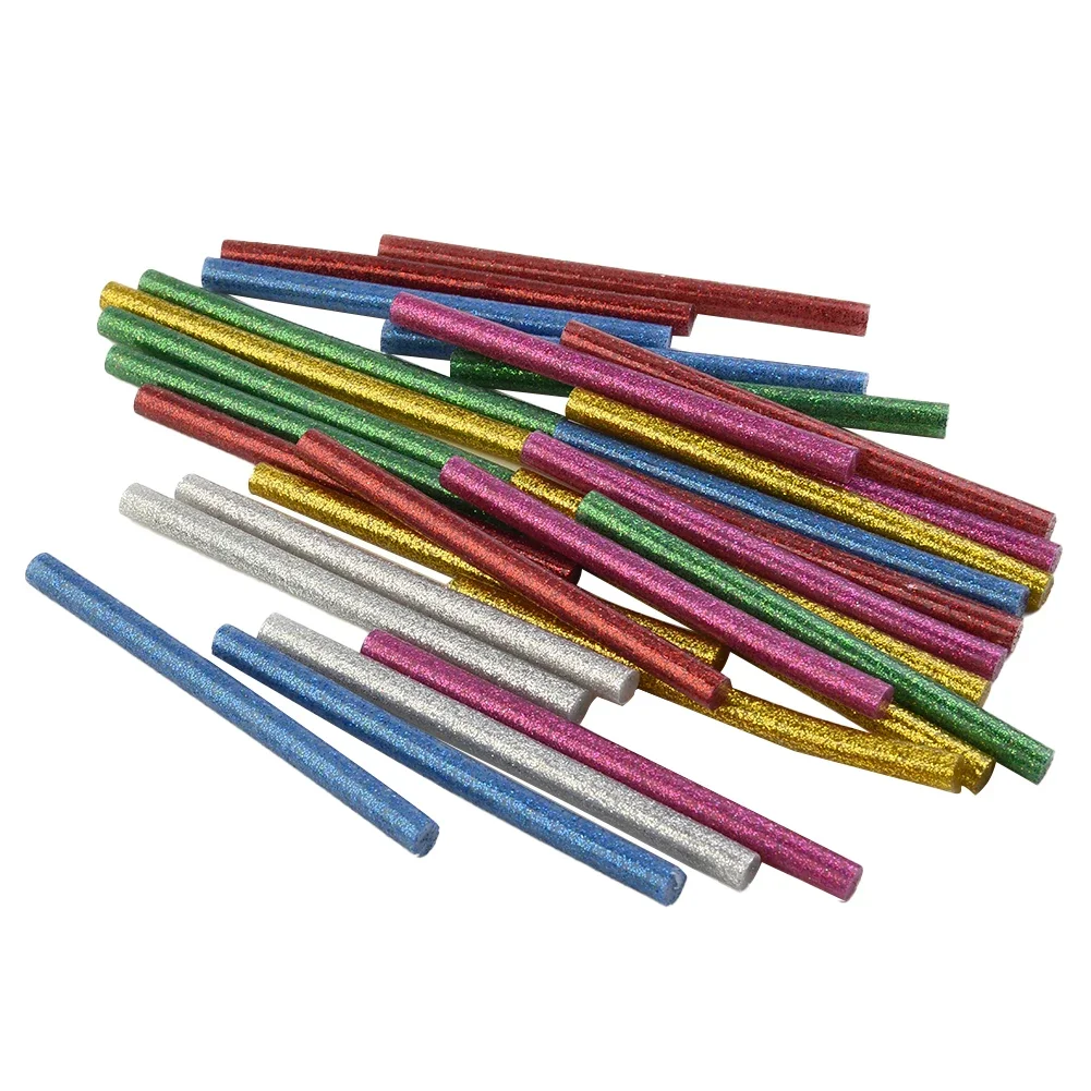 30 Uds pegamento caliente pegamento brillante herramienta de reparación de pegamento termofusible de colores para madera/plástico/fibra/electrónico/componentes eléctricos/cerámica
