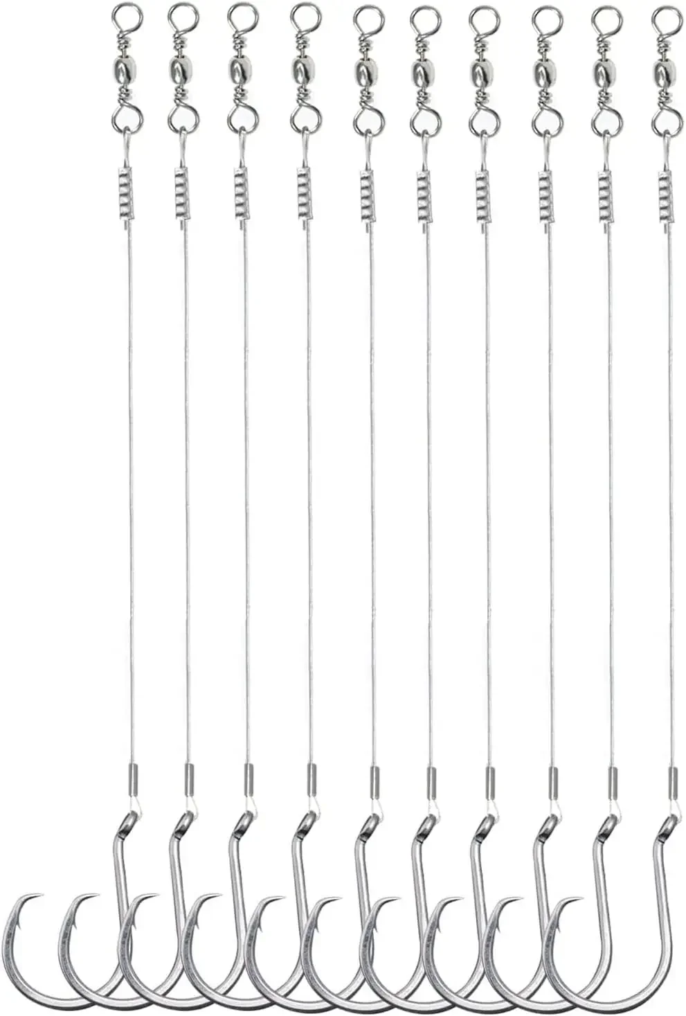 

Stainless Steel Circle Hook Rigs for Saltwater & Freshwater Fishing, 1/0-10/0 Sizes
