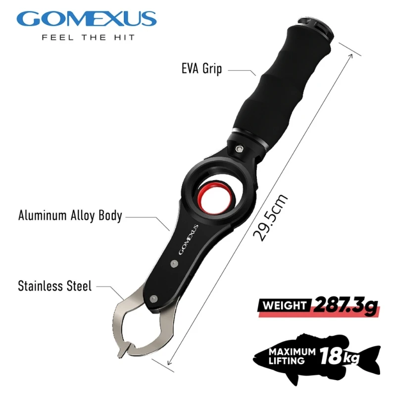 Gomexus  Aluminum Fishing Pliers Fish Lip Gripper Fish Controller Clamp Fish Hook Catcher Remover Fish Tool Fishing Accessories