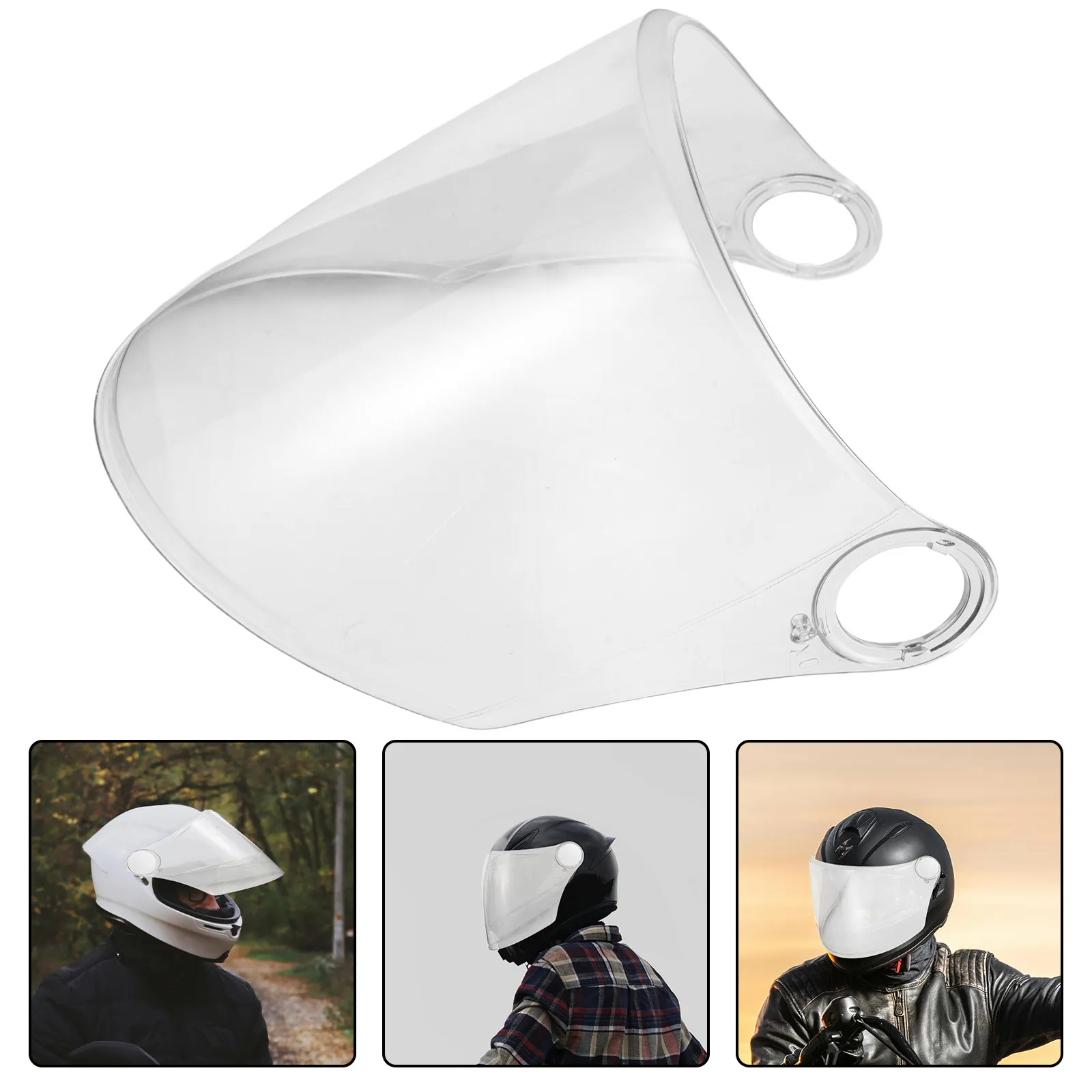 

Clear Full Face Visor with Anti-Fog Uv Protection Flip-Up Windscreen for Motorcycle Electric Bike Riding Safety