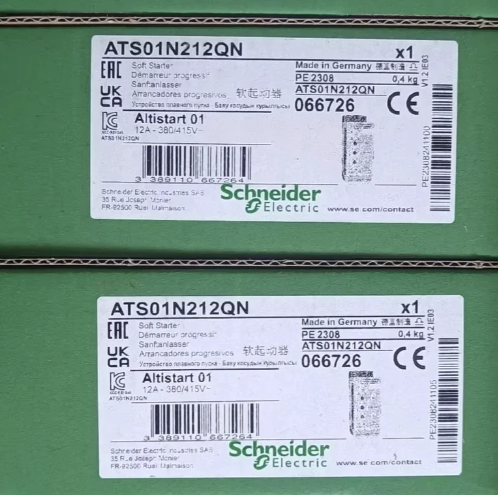 Soft starter for asynchronous motor - ATS01 - 12 A - 380..415V - 5.5 KW ATS01N212QN ATS-01N212QN