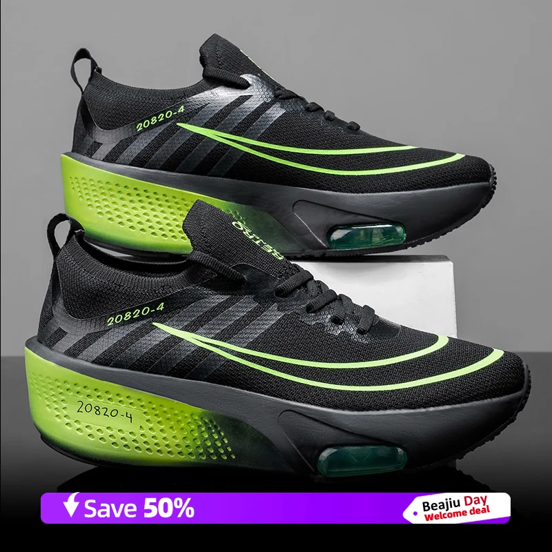 

Мужские спортивные кроссовки на воздушной подушке, повседневные марафонские дышащие легкие женские удобные спортивные нескользящие прогулочные кроссовки