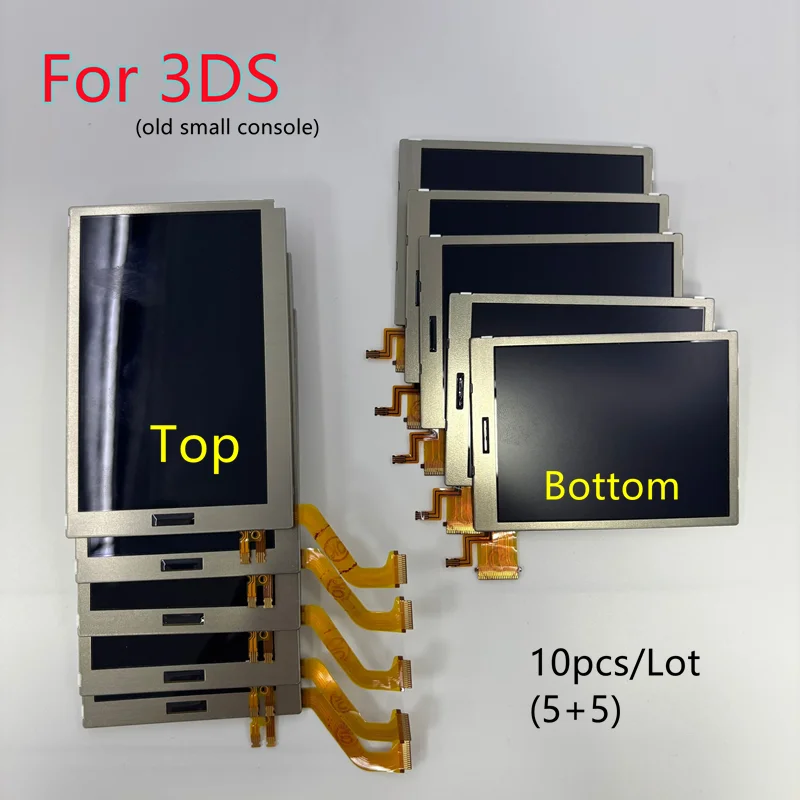 

10Pcs/Lot Replacement for Nintend Old Small 3DS Top/Upper or Bottom/Lower/Down Lcd Screen Display
