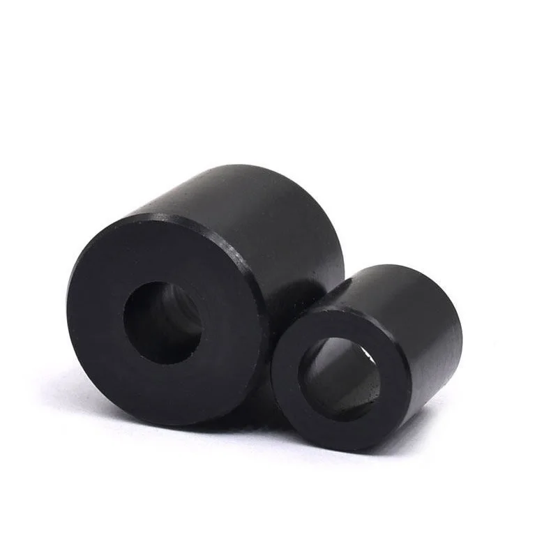 50/20Pcs M8 M10 Zwart Abs Rround Spacer Standoff Nylon Non-Threaded Spacer Ronde Hollow Standoff Wasmachine