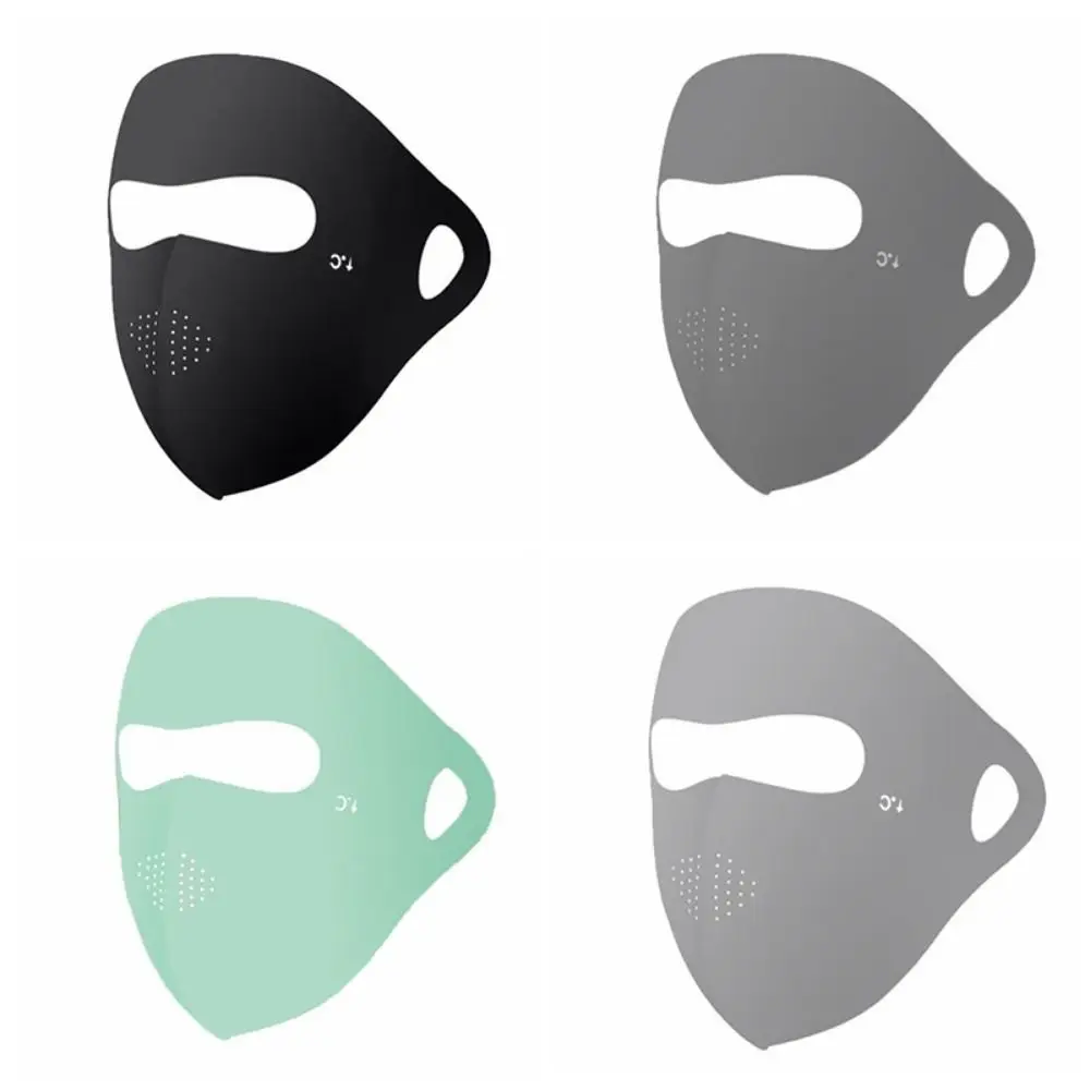 Fashion Full-Face UV Face Mask Reusable UPF 50+ Protection Sunscreen Veil Washable Breathable Ice Silk Face Cover Cycling