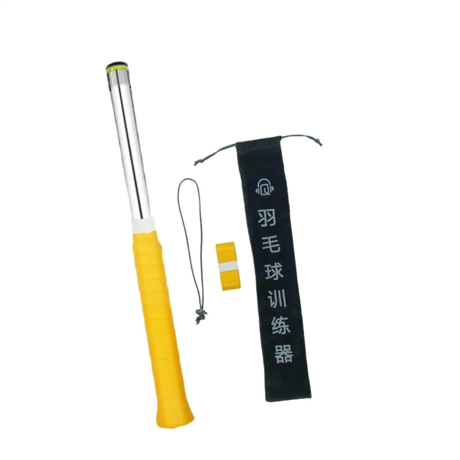 

Badminton Racket Swing Trainer Improved Tempo Strength Portable Practice Posture Adjustment Comfortable Grip with Carry Bag
