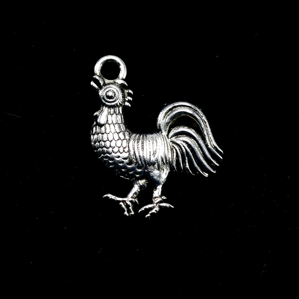 

50pcs Zodiac Necklace Pendants Alloy Charms DIY Jewelry Making Supplies Cute Rooster Design Bracelet Earrings Accessories Craft