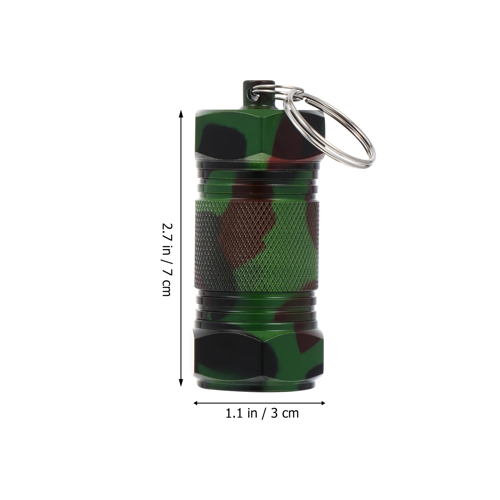 

2pcs Aluminum Alloy Pill Bottles Waterproof Medicine Containers Keychain Capsule Case for Hiking Camping Outdoor Emergency