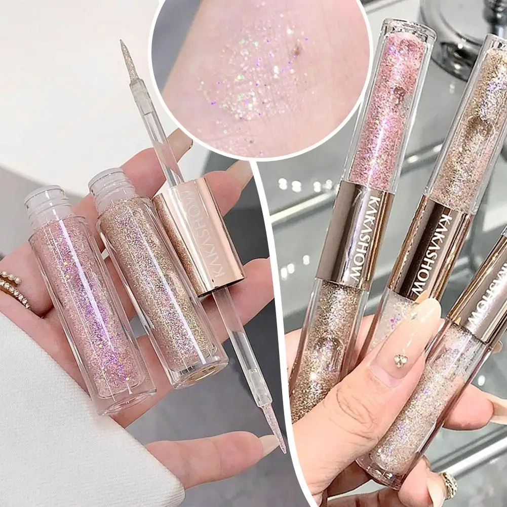 ظلال عيون سائلة فانتوم برأس مزدوج من كاكاشو، مكياج سطع لؤلؤي لامع ناعم يحمل ظلال العيون سائل 2025