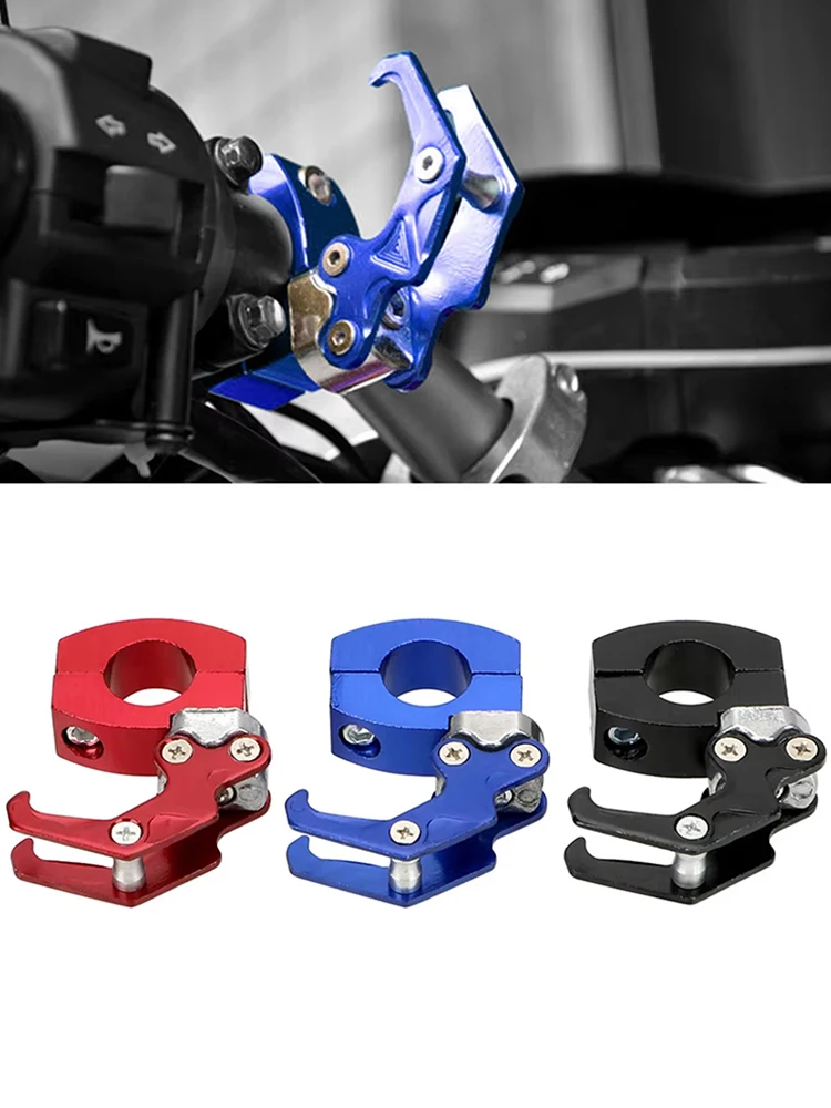 

1 шт., крючок для шлема, мотоциклетный держатель для велосипеда, сумка для хранения велосипеда, алюминиевые зажимы, вешалка для багажа, мотозастежки на руле