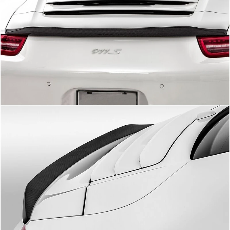 FOR Porsche Carrera 911 991 Car Styling Carbon Fiber Rear Lip Roof Spoiler Trunk Boot Wing SHCHCG 2012 2013 2014 2015 Year