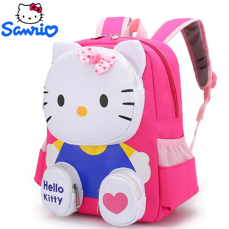 Plecak Sanrio Hello Kitty Kawaii Tornister szkolny o dużej pojemności Dorywcza torba szkolna dla dzieci Wysokiej jakości nylon na prezent dla