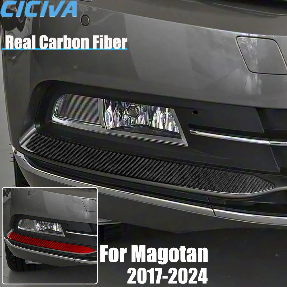 

Real Carbon Fiber Car Accessories Fog Lights Trim Cover Soft Sticker For Volkswagen Magotan 2017 2018 19 20 21 22 23 24