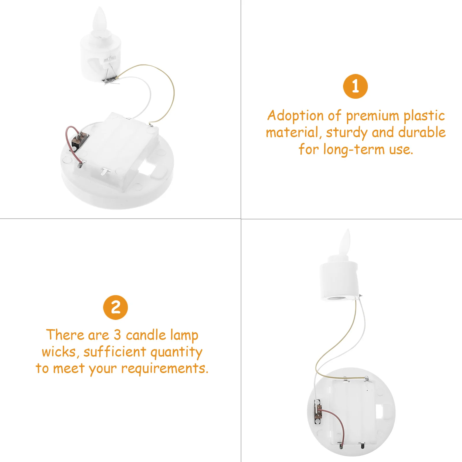 

3Pcs Machine Core LED Light Wicks Swing Design DIY Kits for Festival Wedding Home Party Supplies