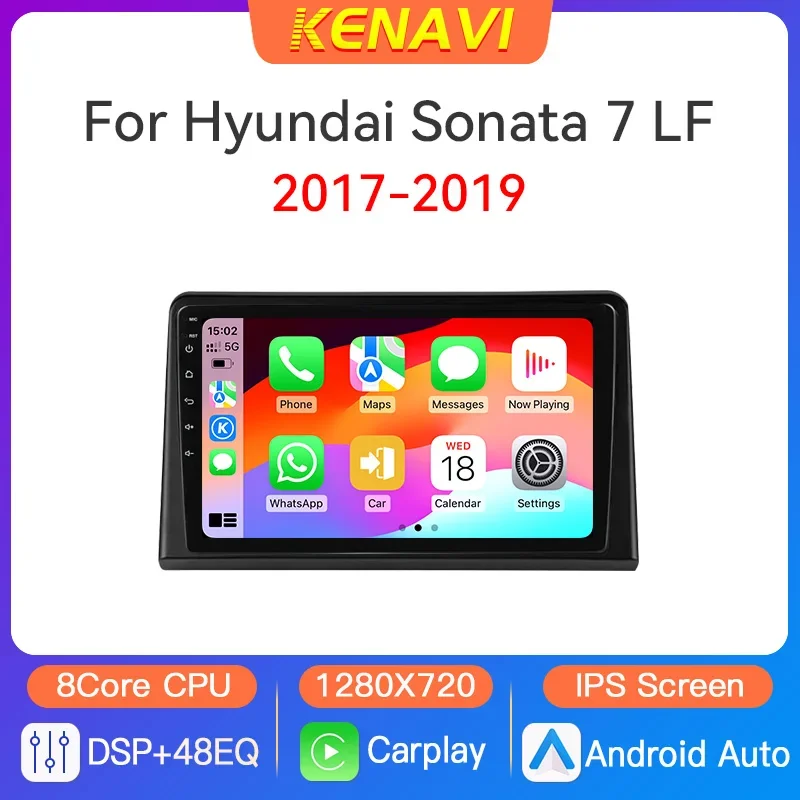 

Car Stereo Radio Multimedia Video Player For Hyundai Sonata 7 LF 2017-2019 Navigation GPS Carplay Android Auto 2 Din Head Unit
