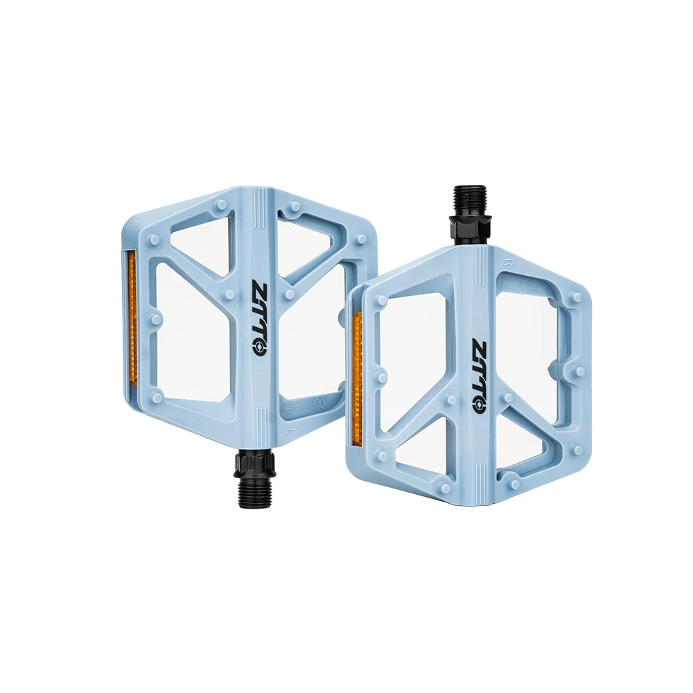 ZTTO Ultraleichtes Pedal Mountain Road Bike Pedalplattform Nylonpedale Versiegelte Lager Trittbrett Radfahren BMX Anti-Rutsch-Flachpedale