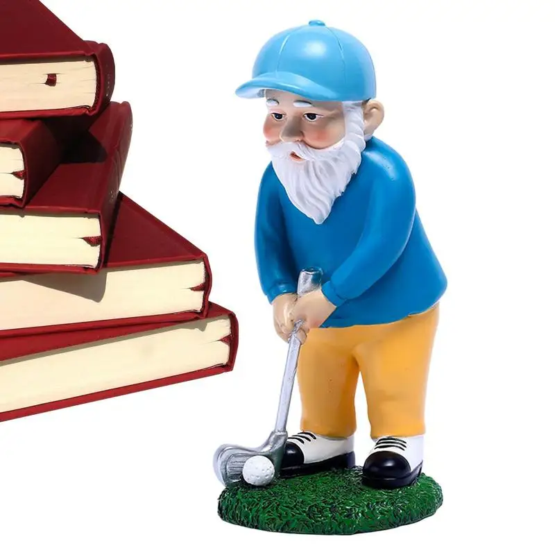 

Golf Gnomes Statues Outdoor Golf Playing Garden Gnome Statue Garden Gnome Statue For Golf Patio Yard Lawn Porch Ornament Outdoor